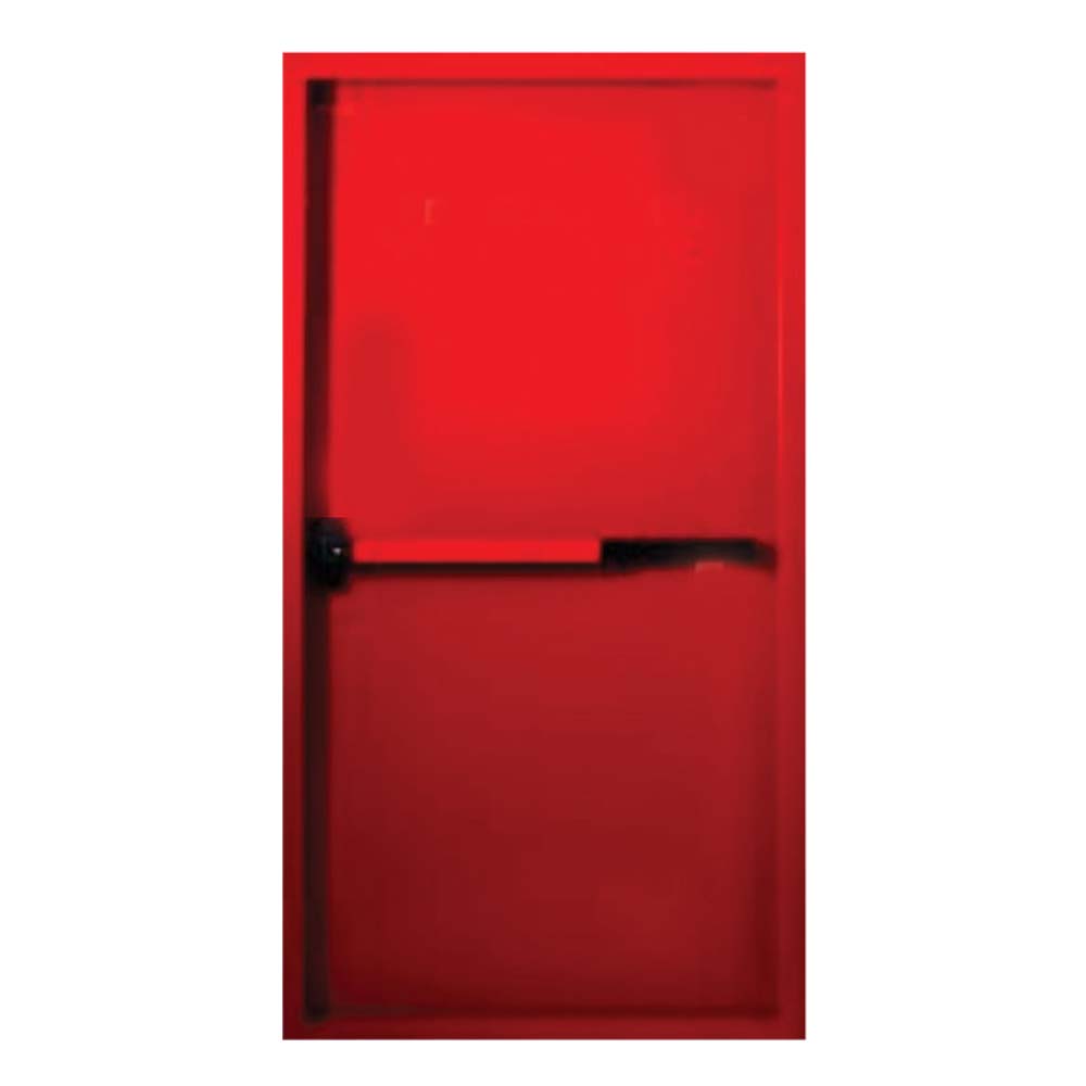 درب ضد حریق قرمز با دستگیره آنتی پنیک تاچ